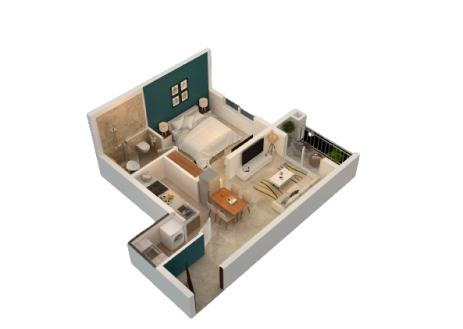 1 BHK Plan